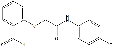 2-(2-carbamothioylphenoxy)-N-(4-fluorophenyl)acetamide Struktur