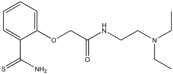 2-(2-carbamothioylphenoxy)-N-[2-(diethylamino)ethyl]acetamide Struktur