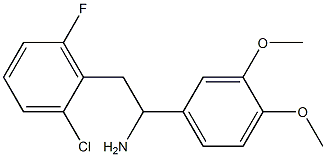 2-(2-chloro-6-fluorophenyl)-1-(3,4-dimethoxyphenyl)ethan-1-amine Struktur