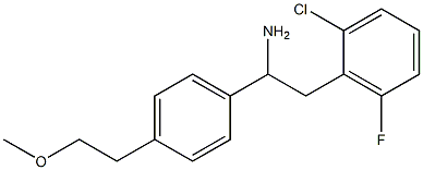 2-(2-chloro-6-fluorophenyl)-1-[4-(2-methoxyethyl)phenyl]ethan-1-amine Struktur