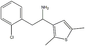 2-(2-chlorophenyl)-1-(2,5-dimethylthiophen-3-yl)ethan-1-amine Struktur