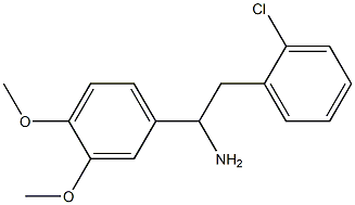 2-(2-chlorophenyl)-1-(3,4-dimethoxyphenyl)ethanamine Struktur