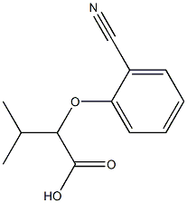 2-(2-cyanophenoxy)-3-methylbutanoic acid Struktur