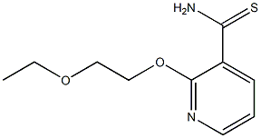 2-(2-ethoxyethoxy)pyridine-3-carbothioamide Struktur