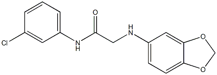 2-(2H-1,3-benzodioxol-5-ylamino)-N-(3-chlorophenyl)acetamide Struktur