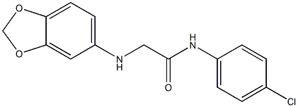 2-(2H-1,3-benzodioxol-5-ylamino)-N-(4-chlorophenyl)acetamide Struktur