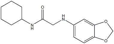 2-(2H-1,3-benzodioxol-5-ylamino)-N-cyclohexylacetamide Struktur