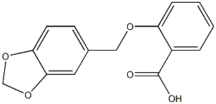 2-(2H-1,3-benzodioxol-5-ylmethoxy)benzoic acid Struktur