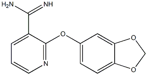 2-(2H-1,3-benzodioxol-5-yloxy)pyridine-3-carboximidamide Struktur