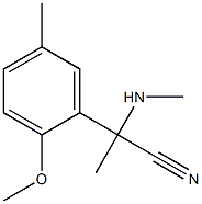 2-(2-methoxy-5-methylphenyl)-2-(methylamino)propanenitrile Struktur