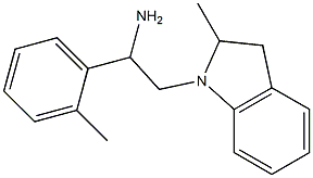 2-(2-methyl-2,3-dihydro-1H-indol-1-yl)-1-(2-methylphenyl)ethan-1-amine Struktur