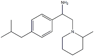 2-(2-methylpiperidin-1-yl)-1-[4-(2-methylpropyl)phenyl]ethan-1-amine Struktur