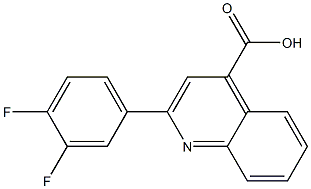 2-(3,4-difluorophenyl)quinoline-4-carboxylic acid Struktur