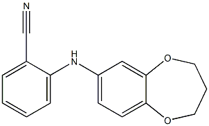 2-(3,4-dihydro-2H-1,5-benzodioxepin-7-ylamino)benzonitrile Struktur