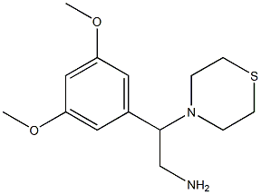 2-(3,5-dimethoxyphenyl)-2-(thiomorpholin-4-yl)ethan-1-amine Struktur