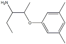 2-(3,5-dimethylphenoxy)-1-ethylpropylamine Struktur