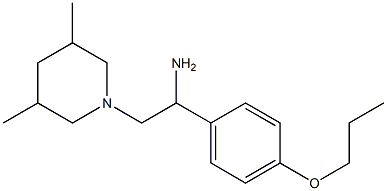 2-(3,5-dimethylpiperidin-1-yl)-1-(4-propoxyphenyl)ethan-1-amine Struktur