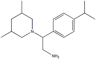 2-(3,5-dimethylpiperidin-1-yl)-2-[4-(propan-2-yl)phenyl]ethan-1-amine Struktur