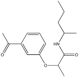 2-(3-acetylphenoxy)-N-(pentan-2-yl)propanamide Struktur