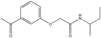 2-(3-acetylphenoxy)-N-(sec-butyl)acetamide Struktur