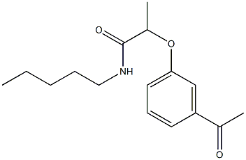 2-(3-acetylphenoxy)-N-pentylpropanamide Struktur