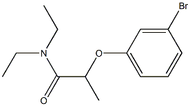 2-(3-bromophenoxy)-N,N-diethylpropanamide Struktur