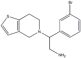 2-(3-bromophenyl)-2-(6,7-dihydrothieno[3,2-c]pyridin-5(4H)-yl)ethanamine Struktur