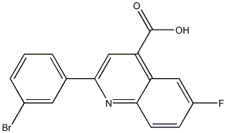 2-(3-bromophenyl)-6-fluoroquinoline-4-carboxylic acid Struktur