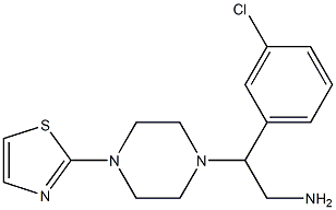 2-(3-chlorophenyl)-2-[4-(1,3-thiazol-2-yl)piperazin-1-yl]ethan-1-amine Struktur