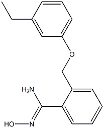 2-(3-ethylphenoxymethyl)-N'-hydroxybenzene-1-carboximidamide Struktur