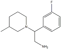 2-(3-fluorophenyl)-2-(3-methylpiperidin-1-yl)ethanamine Struktur