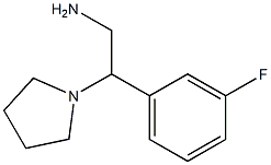 2-(3-fluorophenyl)-2-pyrrolidin-1-ylethanamine Struktur