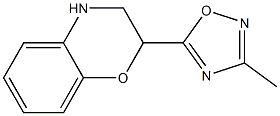 2-(3-methyl-1,2,4-oxadiazol-5-yl)-3,4-dihydro-2H-1,4-benzoxazine Struktur