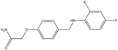 2-(4-{[(2,4-difluorophenyl)amino]methyl}phenoxy)acetamide Struktur