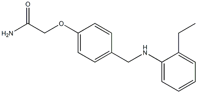 2-(4-{[(2-ethylphenyl)amino]methyl}phenoxy)acetamide Struktur