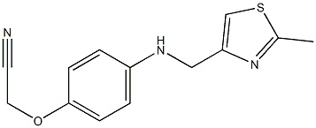 2-(4-{[(2-methyl-1,3-thiazol-4-yl)methyl]amino}phenoxy)acetonitrile Struktur