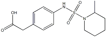 2-(4-{[(2-methylpiperidine-1-)sulfonyl]amino}phenyl)acetic acid Struktur