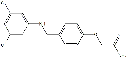 2-(4-{[(3,5-dichlorophenyl)amino]methyl}phenoxy)acetamide Struktur