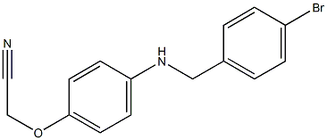 2-(4-{[(4-bromophenyl)methyl]amino}phenoxy)acetonitrile Struktur