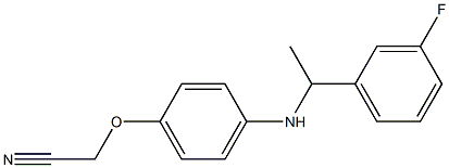 2-(4-{[1-(3-fluorophenyl)ethyl]amino}phenoxy)acetonitrile Struktur