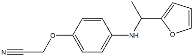 2-(4-{[1-(furan-2-yl)ethyl]amino}phenoxy)acetonitrile Struktur