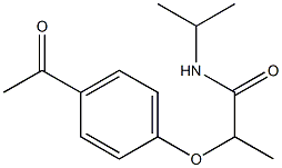 2-(4-acetylphenoxy)-N-(propan-2-yl)propanamide Struktur