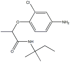 2-(4-amino-2-chlorophenoxy)-N-(2-methylbutan-2-yl)propanamide Struktur