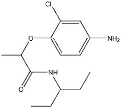 2-(4-amino-2-chlorophenoxy)-N-(pentan-3-yl)propanamide Struktur