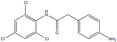 2-(4-aminophenyl)-N-(2,4,6-trichlorophenyl)acetamide Struktur