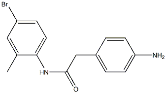 2-(4-aminophenyl)-N-(4-bromo-2-methylphenyl)acetamide Struktur