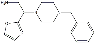 2-(4-benzylpiperazin-1-yl)-2-(furan-2-yl)ethan-1-amine Struktur