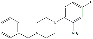 2-(4-benzylpiperazin-1-yl)-5-fluoroaniline Struktur