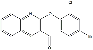 2-(4-bromo-2-chlorophenoxy)quinoline-3-carbaldehyde Struktur