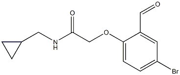 2-(4-bromo-2-formylphenoxy)-N-(cyclopropylmethyl)acetamide Struktur